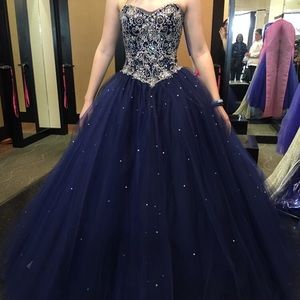 sparkly blue gown